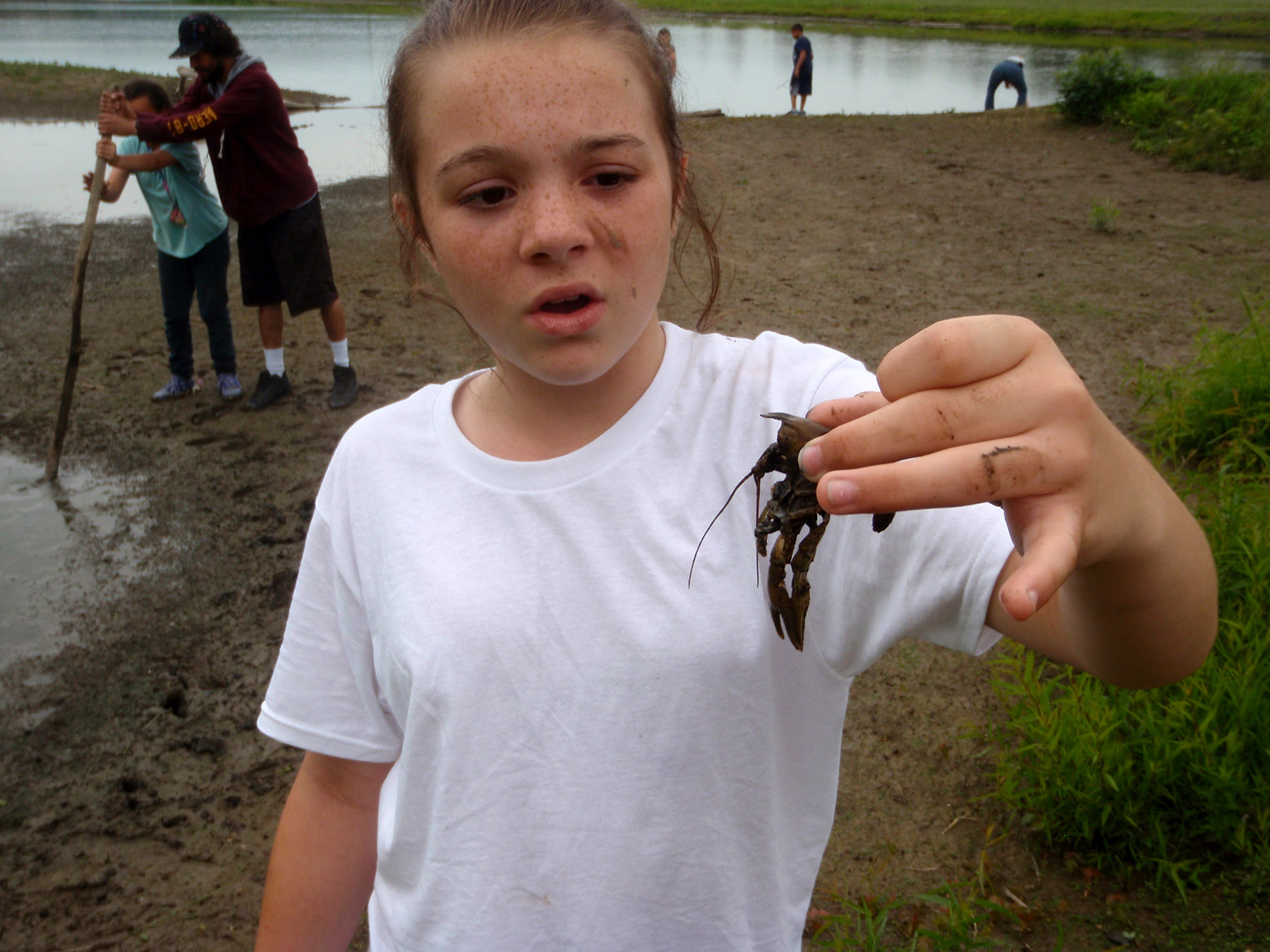 Girl Holding Crawfish